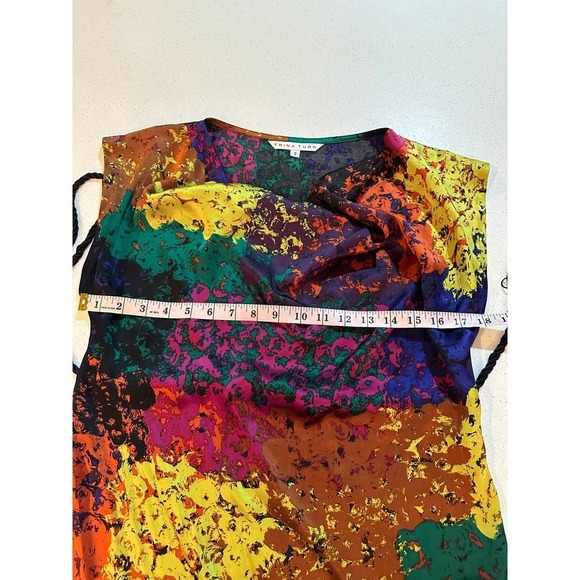 Trina Turk Multicolor Abstract Prink Silk Dress - Picture 6 of 7